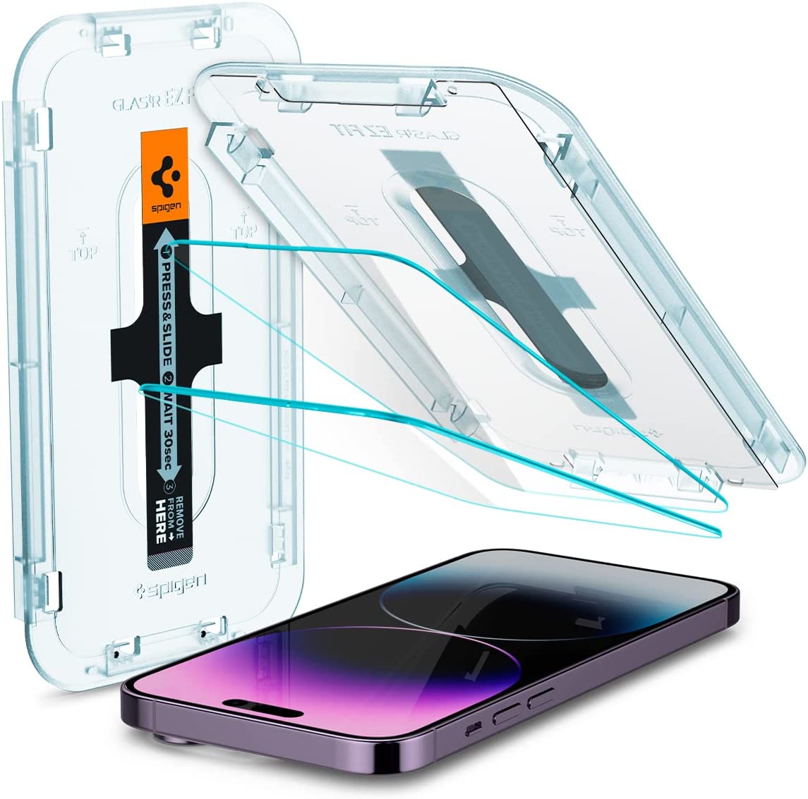 Protector De Pantalla Spigen Glastr Ez Fit iPhone 14 Pro Max 2 Unidades