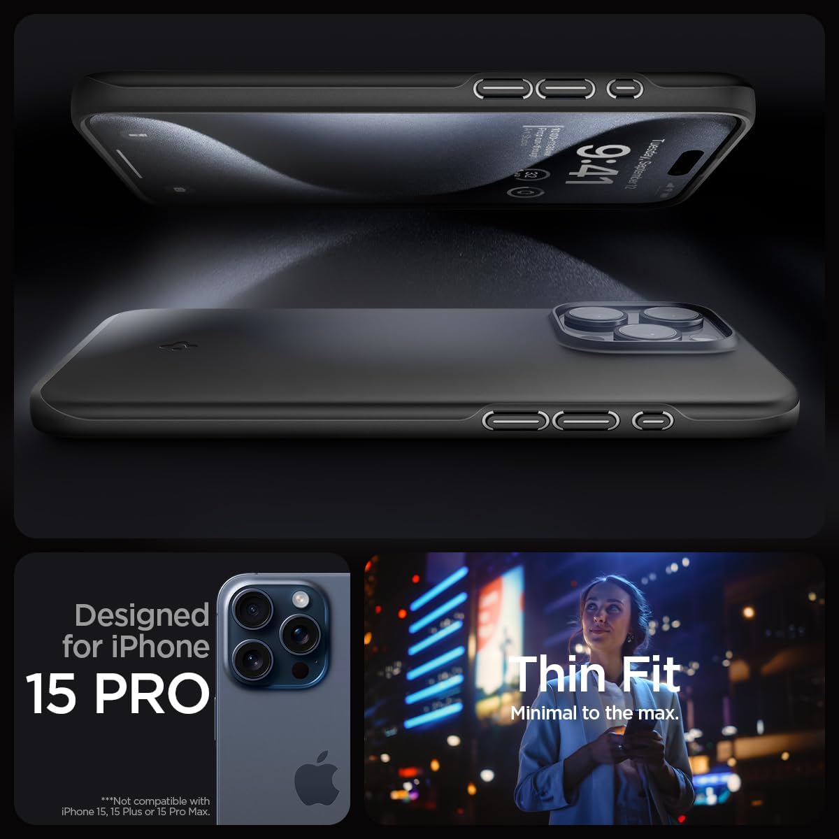 Case Spigen Thin Fit iPhone 15 Pro