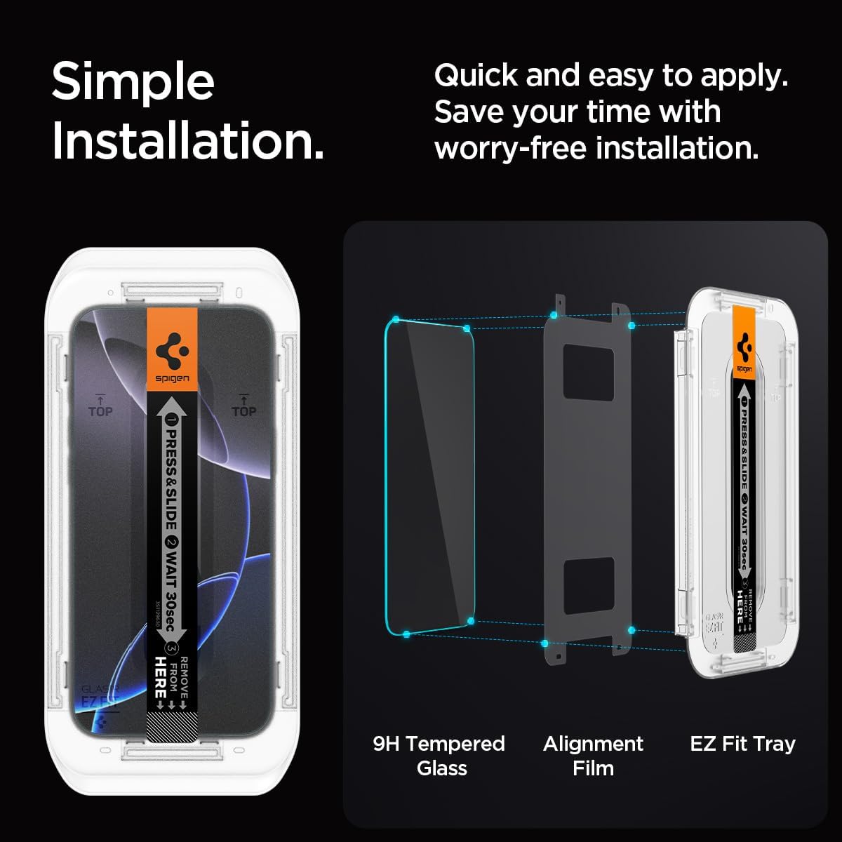 Protector De Pantalla Spigen Antiespia iPhone 16 Pro 2 Uni