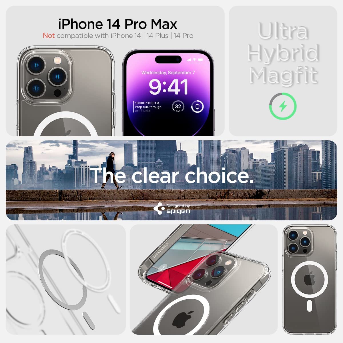 Case Spigen Ultra Hybrid Para iPhone 14 Pro Max Magsafe