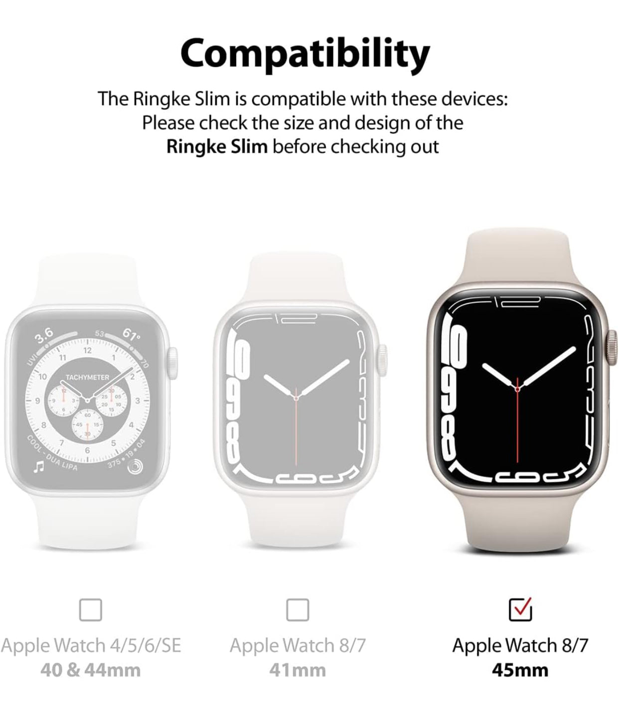 Case Ringke Slim Apple Watch Serie 7/8 45mm