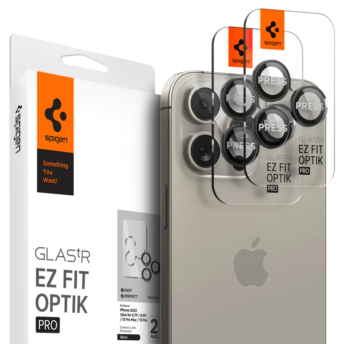 Protector del lente Spigen iPhone 15 Pro / 15 Pro Max 2 unidades