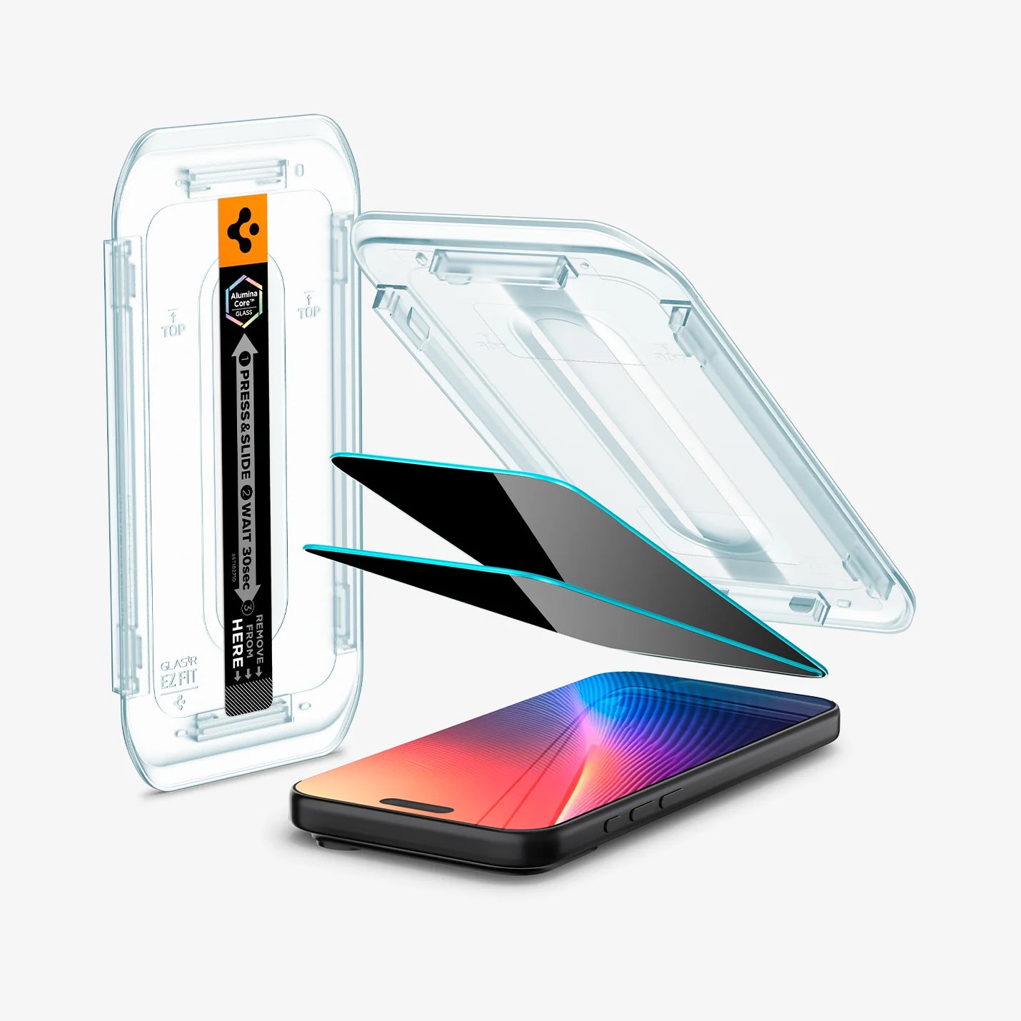 MICA SPIGEN GLAS.tR EZ Fit | Privacidad para 17,17Pro,16Pro (2Pack)