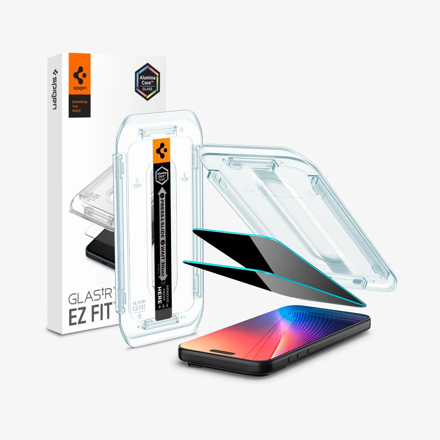 MICA SPIGEN GLAS.tR EZ Fit | Privacidad para 17,17Pro,16Pro (2Pack)